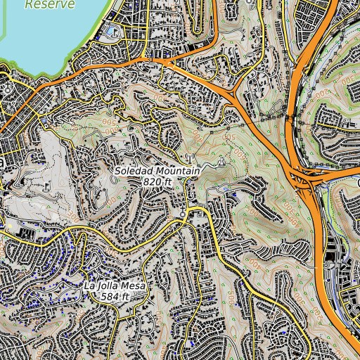 OpenTopoMap map of KFMB-TV (San Diego), CA
