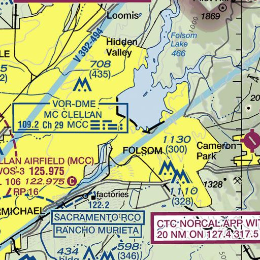FAA VFR chart of Mount Stoneman 1-016 Dam, CA