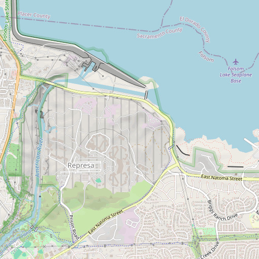 OpenStreetMap map of Mount Stoneman 1-016 Dam, CA