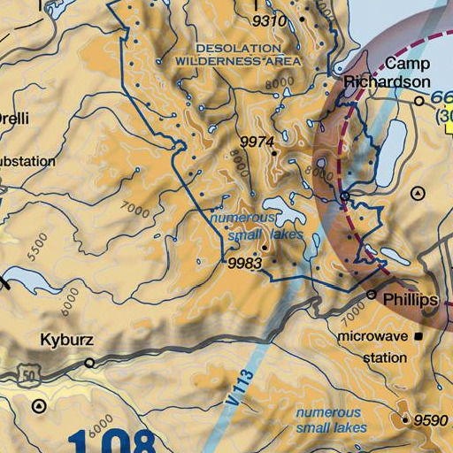 FAA VFR chart of Smith Lake 1-028 Dam, CA