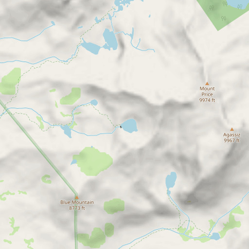 OpenStreetMap map of Smith Lake 1-028 Dam, CA