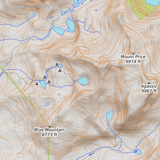 OpenTopoMap map of Smith Lake 1-028 Dam, CA