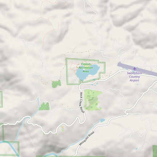 OpenStreetMap map of Finnon Lake 1-034 Dam, CA