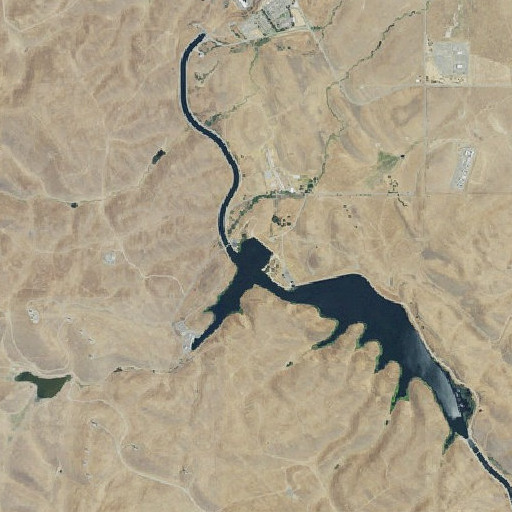 Aerial imagery of Bethany Forebay 1-045 Dam, CA