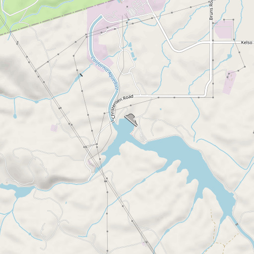 OpenStreetMap map of Bethany Forebay 1-045 Dam, CA