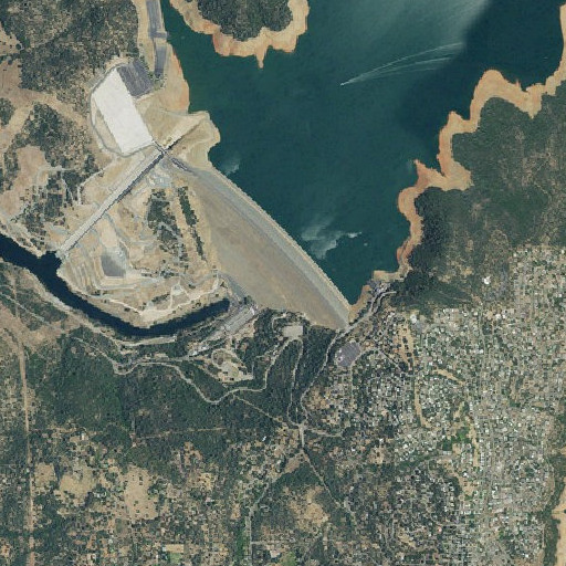 Aerial imagery of Oroville 1-048 Dam, CA