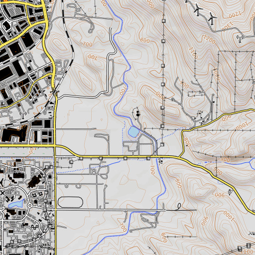 OpenTopoMap map of Patterson 1-062 Dam, CA