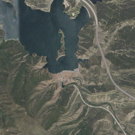 Aerial imagery of Pyramid 1-066 Dam, CA