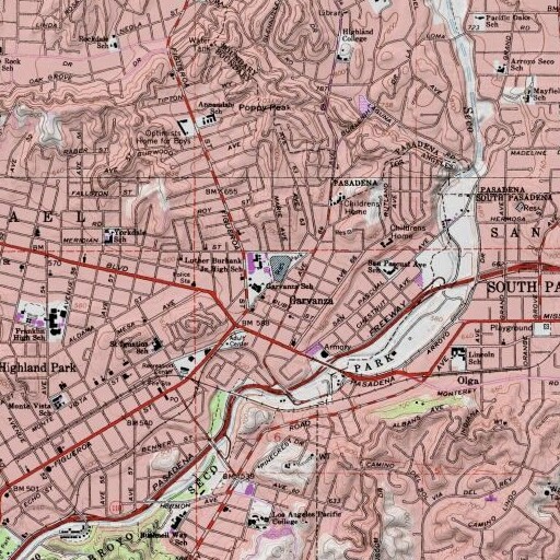 USGS 24K topo map of Highland 6-012 Dam, CA