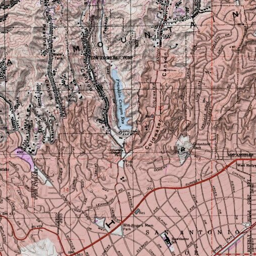 USGS 24K topo map of Lower Franklin 6-014 Dam, CA