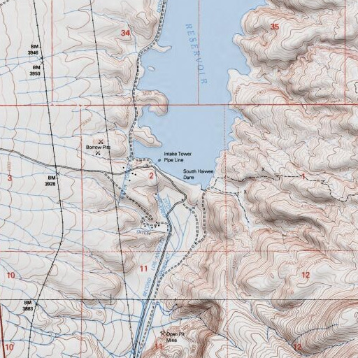 USGS 24K topo map of Haiwee 6-024 Dam, CA