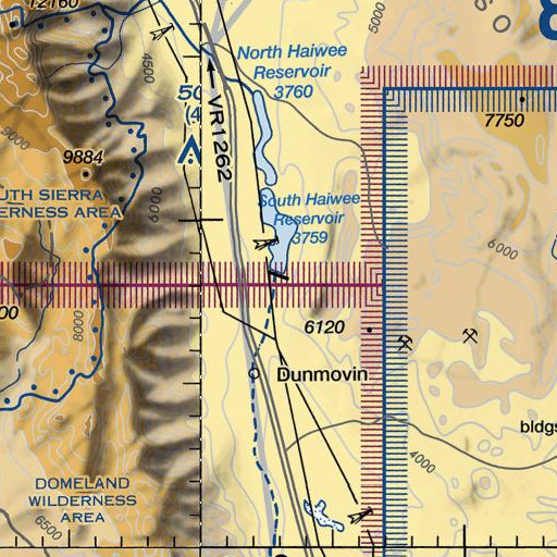 FAA VFR chart of Haiwee 6-024 Dam, CA