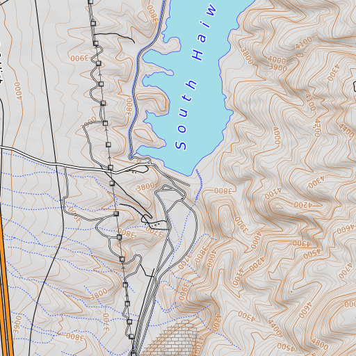 OpenTopoMap map of Haiwee 6-024 Dam, CA