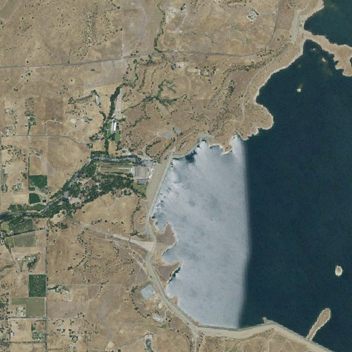Aerial imagery of Camanche 31-016 Dam, CA