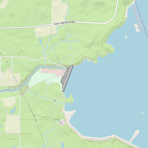 OpenStreetMap map of Camanche 31-016 Dam, CA