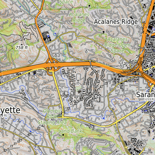 OpenTopoMap map of Leland 31-021 Dam, CA