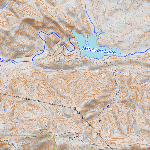 OpenTopoMap map of Juncal 34-002 Dam, CA