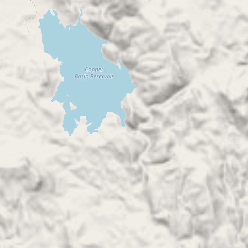 OpenStreetMap map of Copper Basin 35-003 Dam, CA