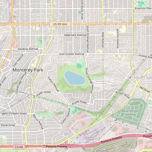OpenStreetMap map of Garvey 35-006 Dam, CA