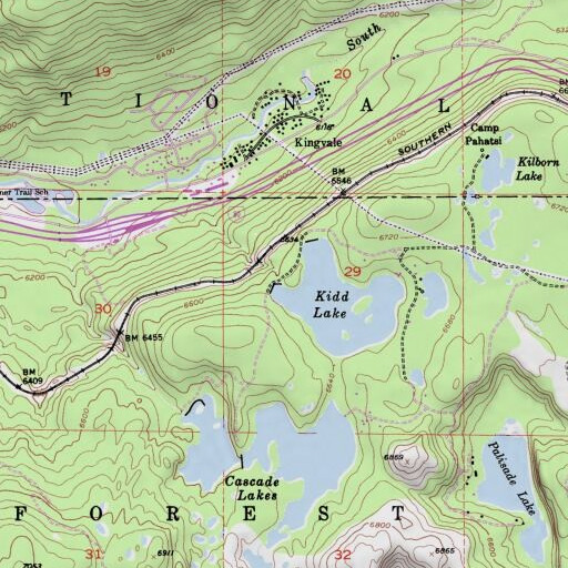 USGS 24K topo map of Kidd Lake 97-025 Dam, CA