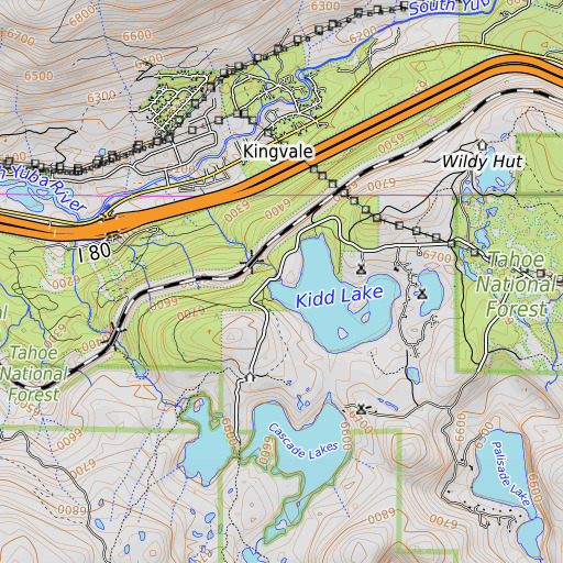 OpenTopoMap map of Kidd Lake 97-025 Dam, CA