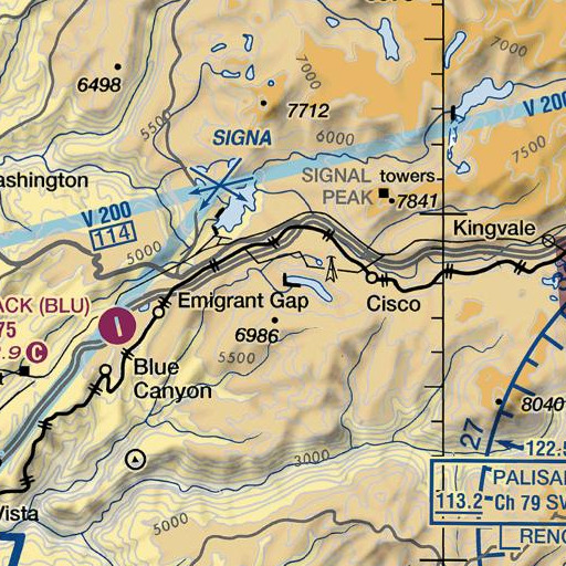 FAA VFR chart of Lake Valley 97-032 Dam, CA
