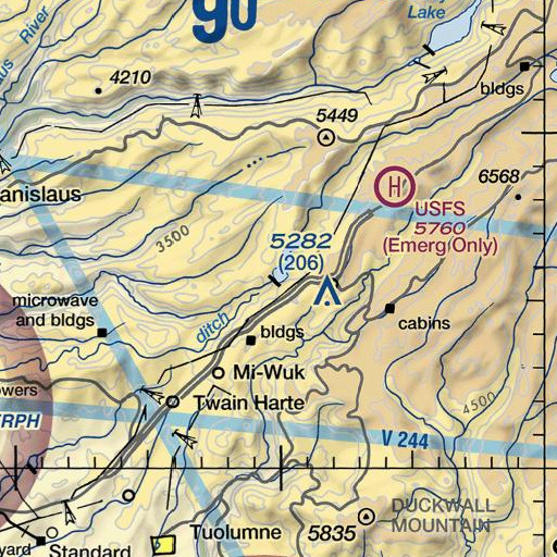 FAA VFR chart of Lyons 97-073 Dam, CA