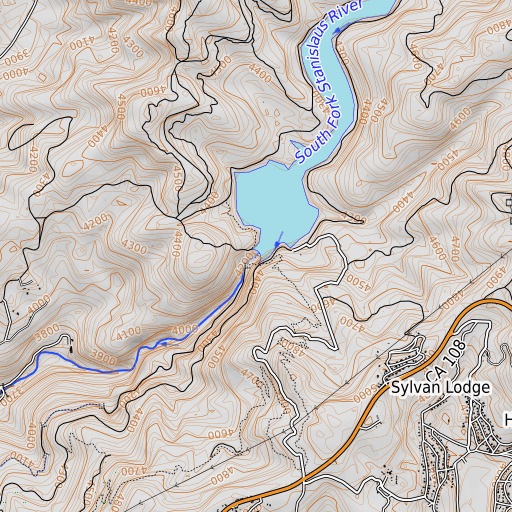 OpenTopoMap map of Lyons 97-073 Dam, CA