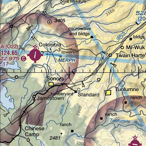 FAA VFR chart of Phoenix 97-078 Dam, CA