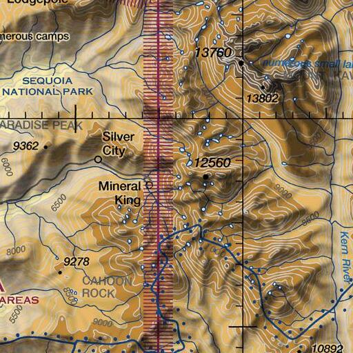 FAA VFR chart of Upper Monarch Lake 104-020 Dam, CA