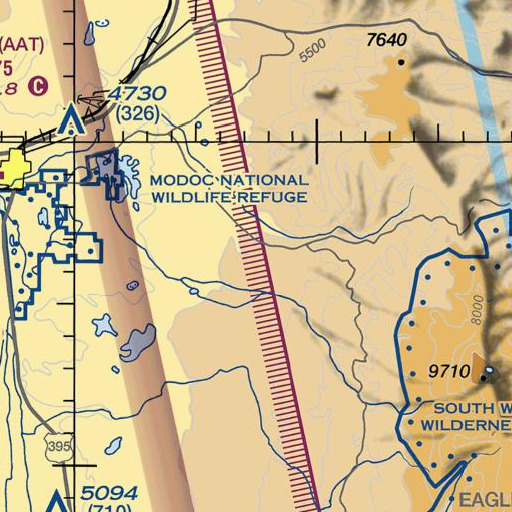 FAA VFR chart of Porter Reservoir, CA