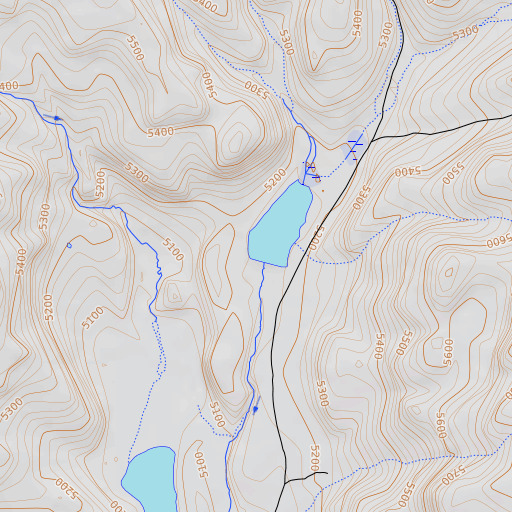 OpenTopoMap map of Coon Camp 249 Dam, CA