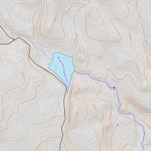 OpenTopoMap map of Branham Flat 249-003 Dam, CA
