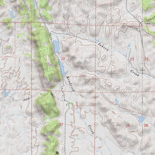 USGS 24K topo map of Corral 265 Dam, CA