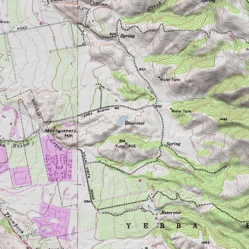 USGS 24K topo map of Kuhn 624 Dam, CA