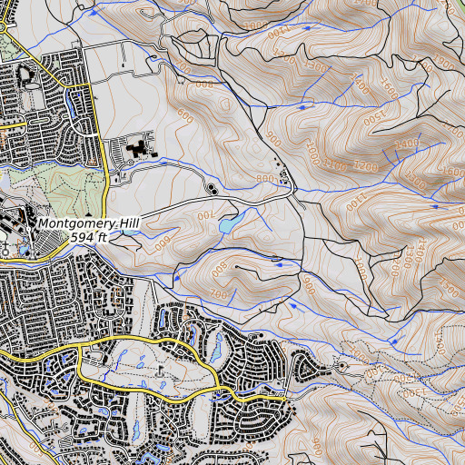 OpenTopoMap map of Kuhn 624 Dam, CA