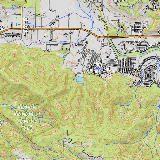OpenTopoMap map of Sprig Lake, CA