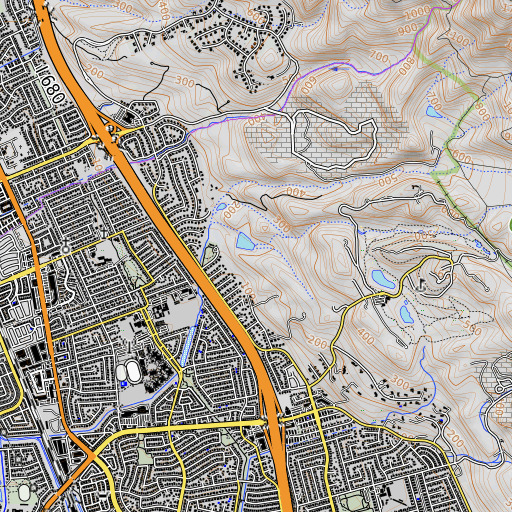 OpenTopoMap map of Higuera 629 Dam, CA
