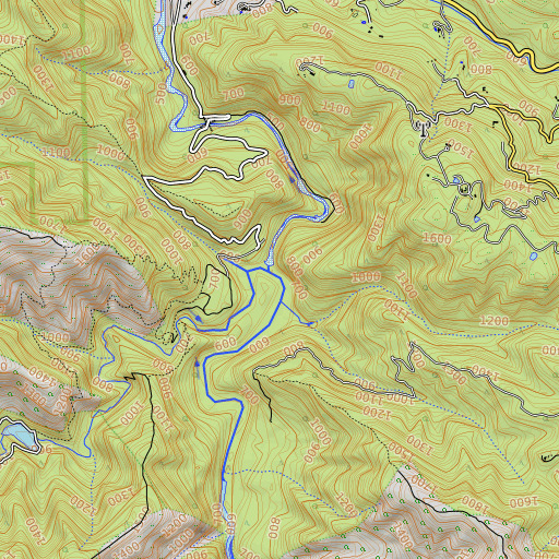 OpenTopoMap map of San Clemente 642 Dam, CA