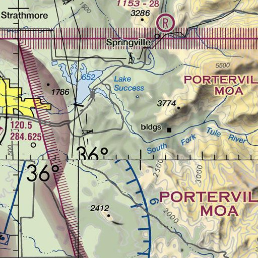 FAA VFR chart of Larson 712 Dam, CA