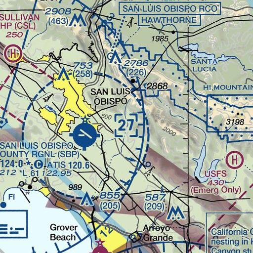 FAA VFR chart of Righetti 743 Dam, CA