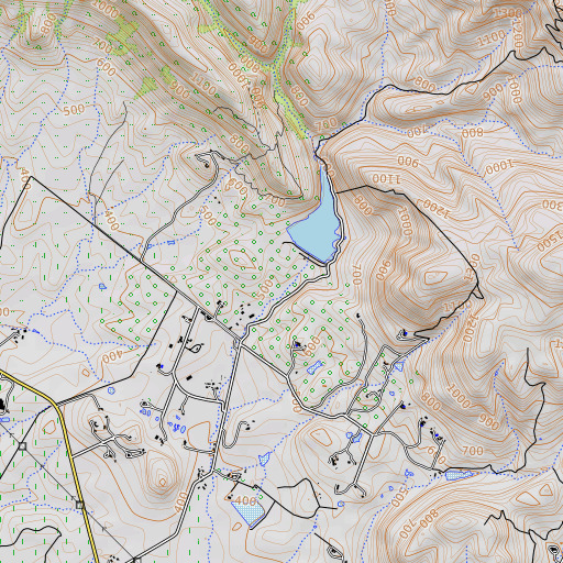 OpenTopoMap map of Righetti 743 Dam, CA