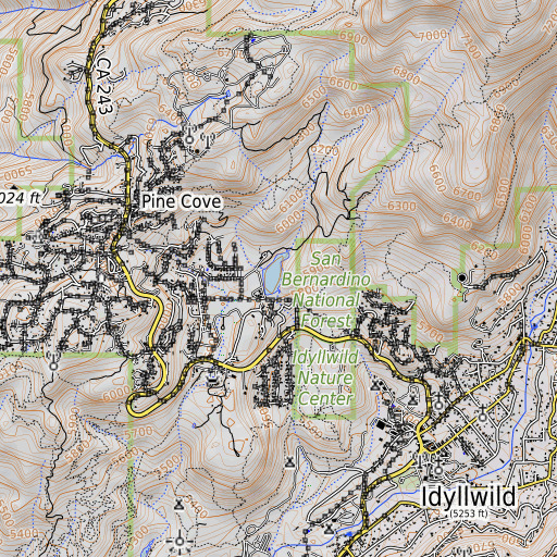 OpenTopoMap map of Foster 827 Dam, CA