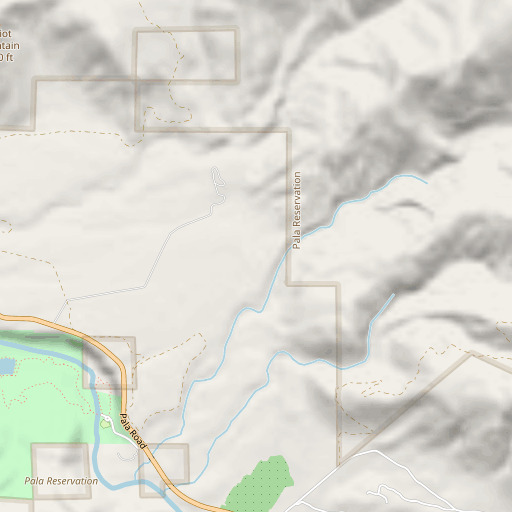 OpenStreetMap map of Agua Tibia 849 Dam, CA