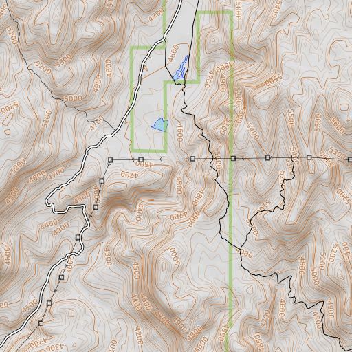 OpenTopoMap map of Thing Valley 856 Dam, CA
