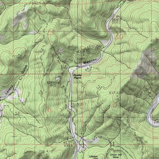 USGS 24K topo map of Rocky Point, CA