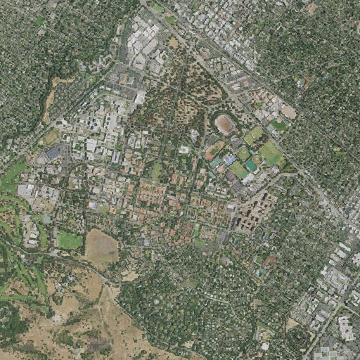 Aerial imagery of Memorial Hall, CA