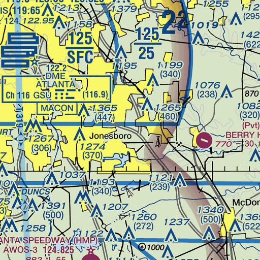 FAA VFR chart of Interchange 75, GA