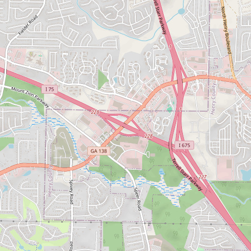 OpenStreetMap map of Interchange 75, GA
