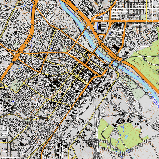 OpenTopoMap map of Prince Park, GA